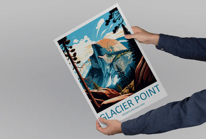 Yosemite Glacier Point Travel Print Wall Art Yosemite Glacier Point Wall Hanging Home Décor Glacier Point Gift Art Lovers California Art