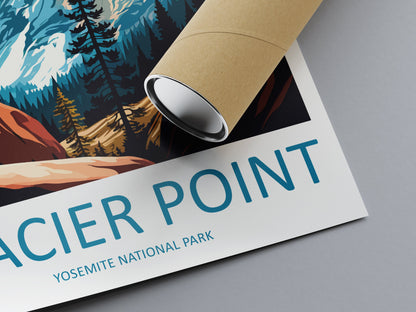 Yosemite Glacier Point Travel Print Wall Art Yosemite Glacier Point Wall Hanging Home Décor Glacier Point Gift Art Lovers California Art