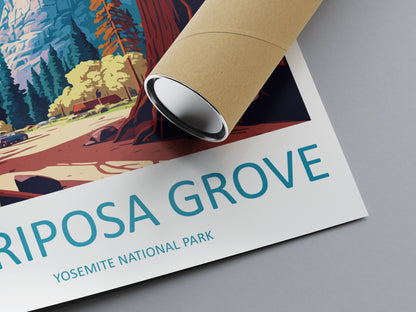 Yosemite Mariposa Grove Travel Print Wall Art Yosemite Glacier Point Wall Hanging Home Décor Glacier Point Gift Art Lovers California Art