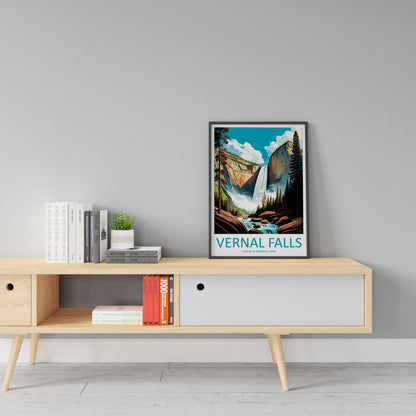 Yosemite Vernal Falls Travel Print Wall Art Yosemite Vernal Falls Wall Hanging Home Décor Vernal Falls Gift Art Lovers California Art