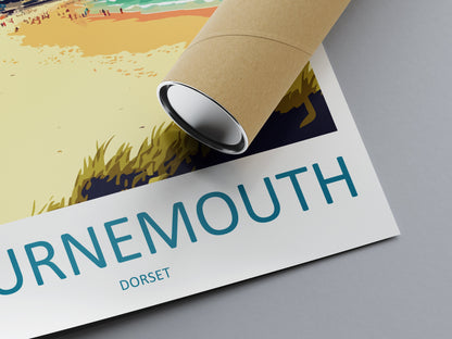 Bournemouth Travel Print Wall Art Bournemouth Wall Hanging Home Décor Bournemouth Gift Art Lovers England Art Lover Gift Bournemouth Beach