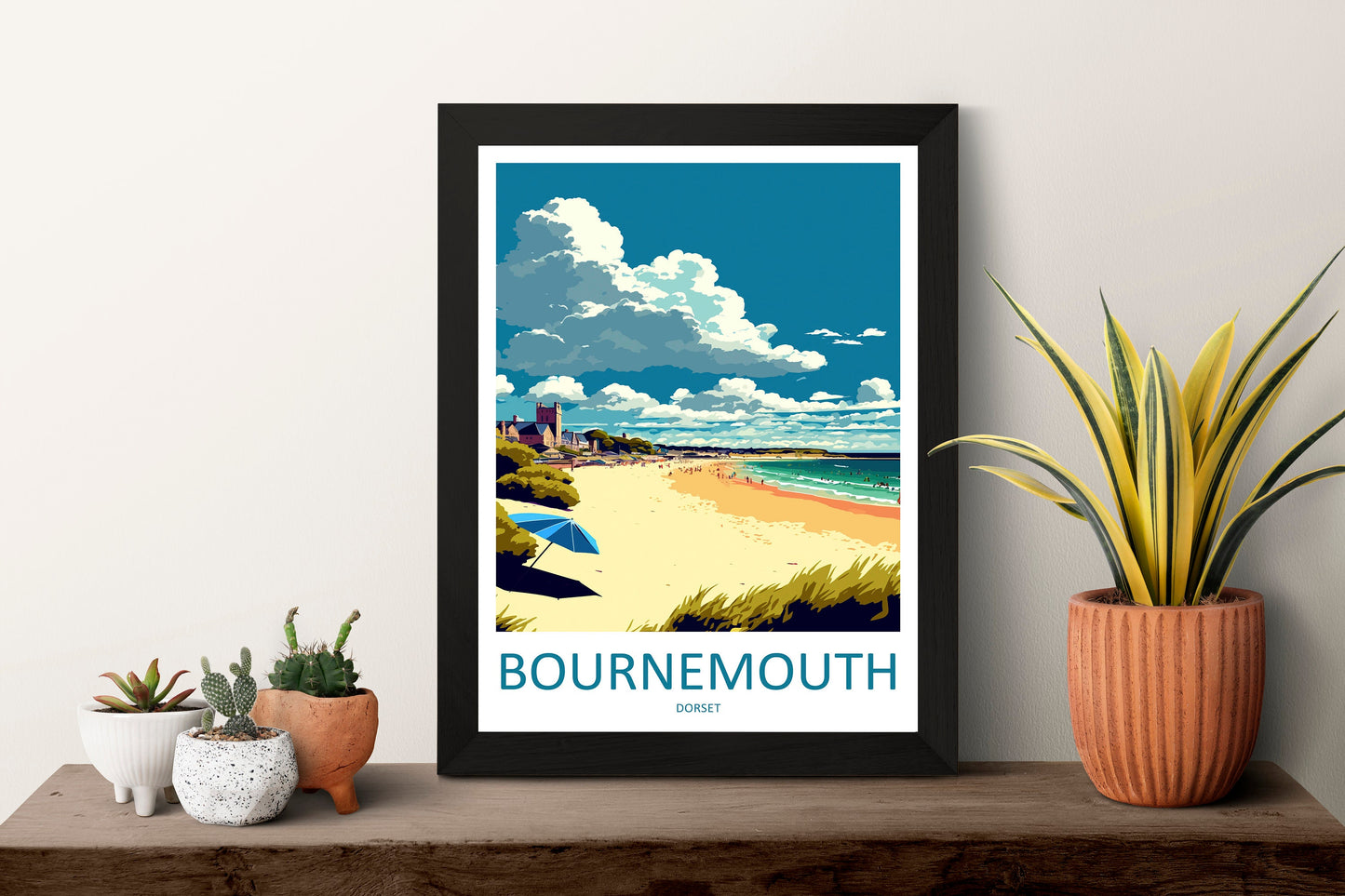 Bournemouth Travel Print Wall Art Bournemouth Wall Hanging Home Décor Bournemouth Gift Art Lovers England Art Lover Gift Bournemouth Beach