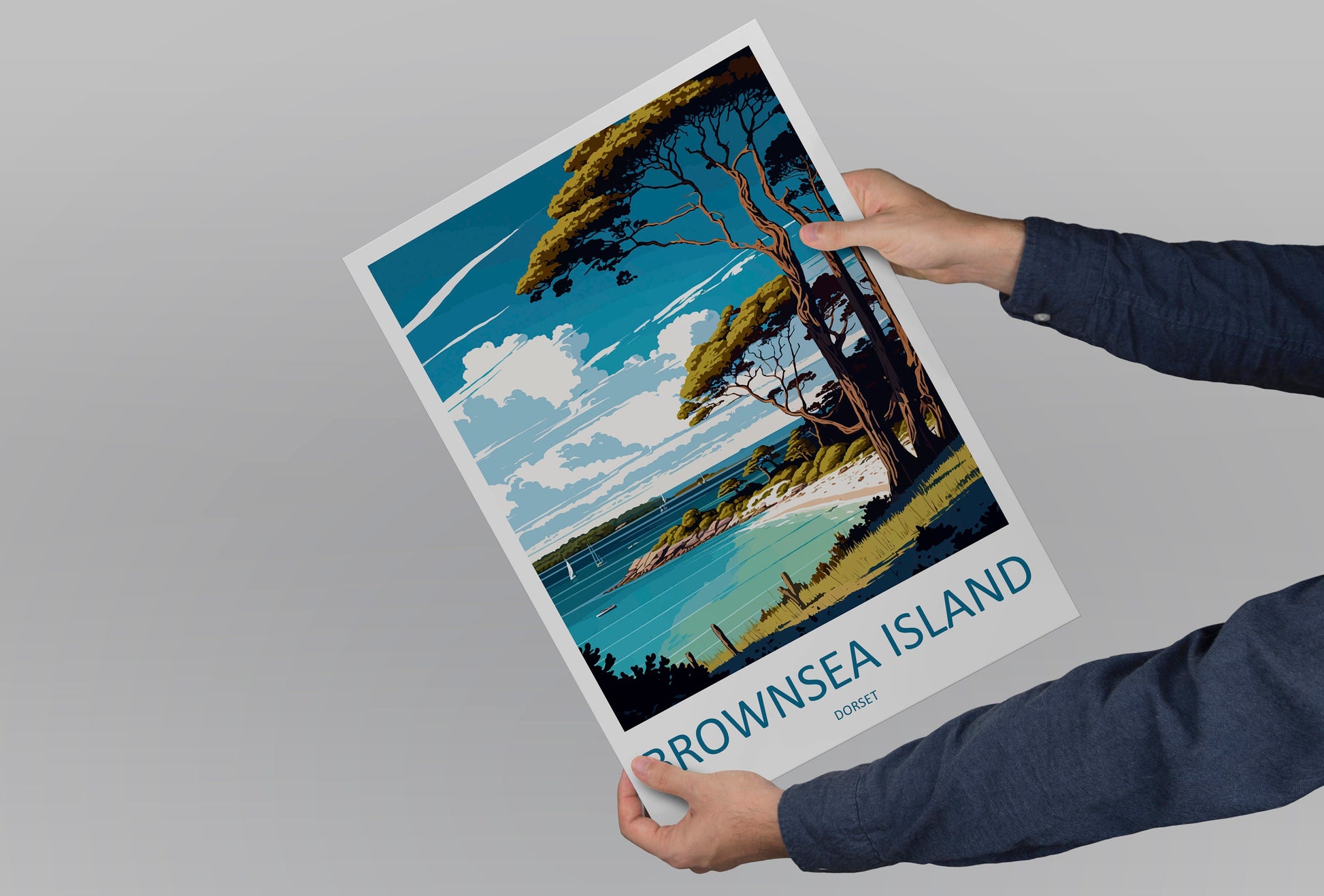 Brownsea Island Travel Print Wall Art Brownsea Island Wall Hanging Home Décor Brownsea Island Gift Art Lovers England Art Lover Gift