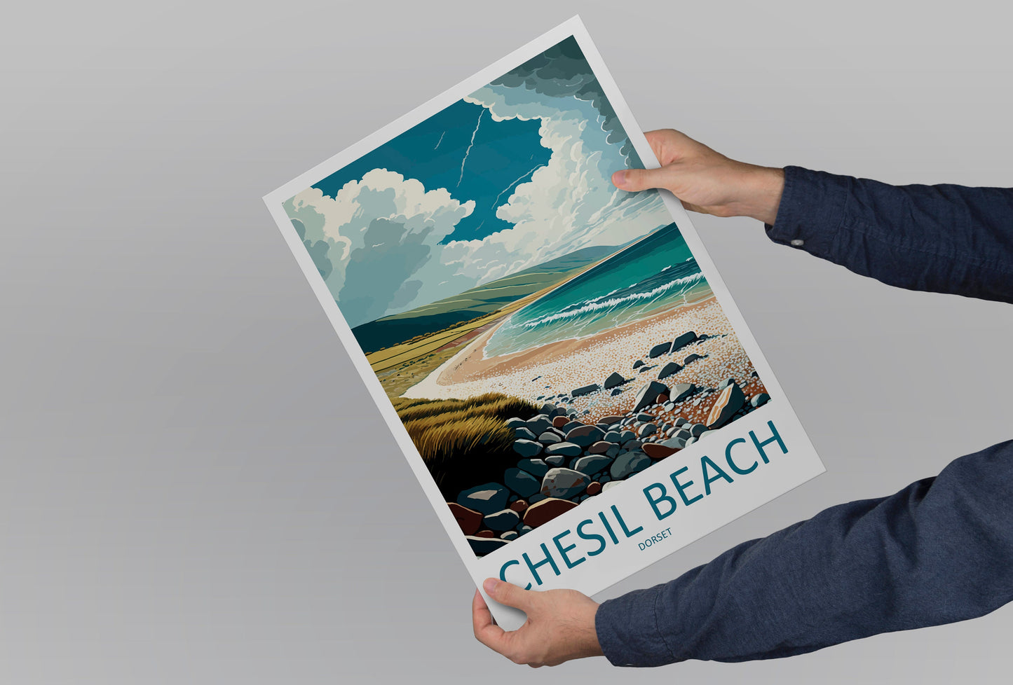 Chesil Beach Travel Print Wall Art Chesil Beach Wall Hanging Home Décor Chesil Beach Gift Art Lovers England Art Lover Gift Chesil Beach