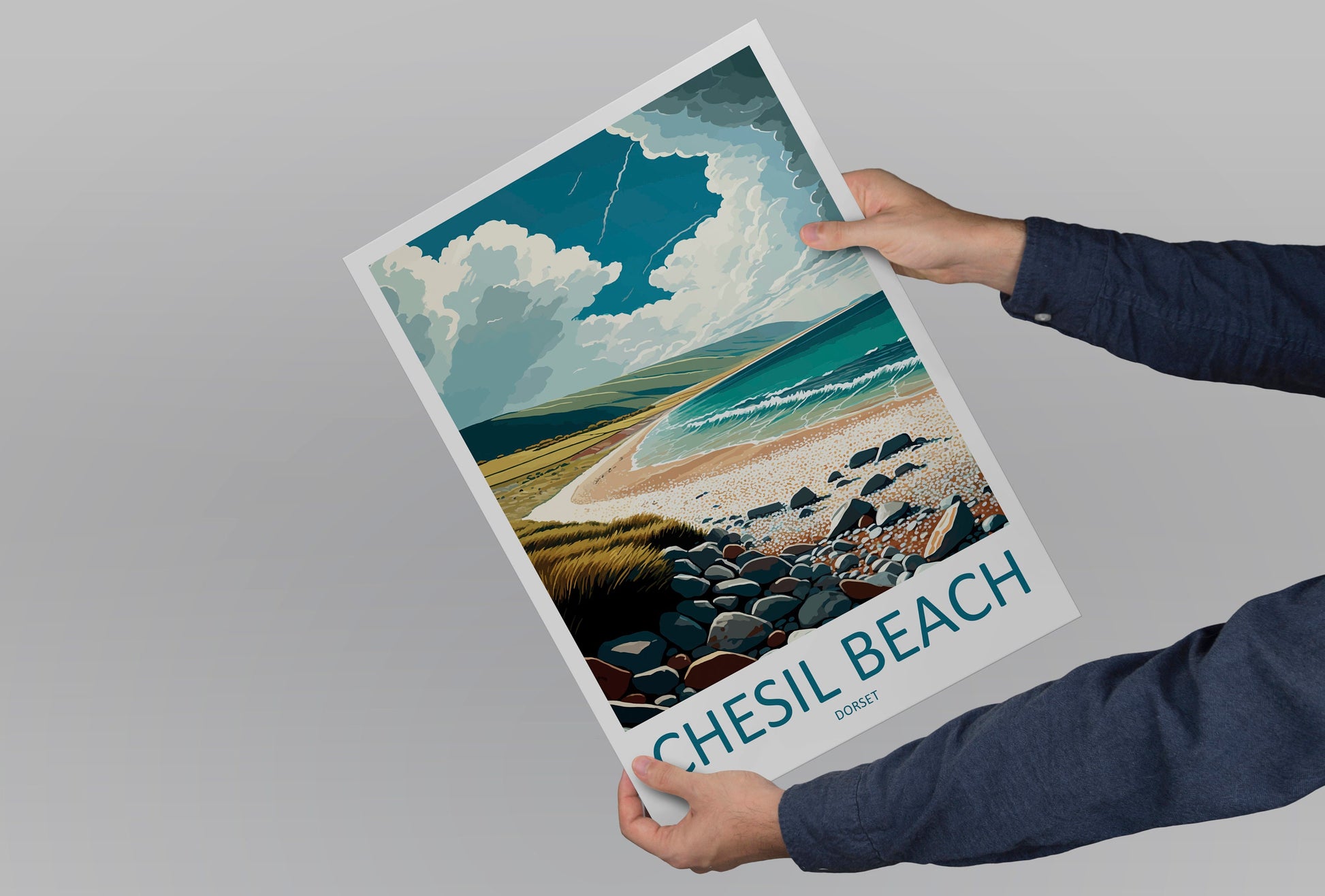 Chesil Beach Travel Print Wall Art Chesil Beach Wall Hanging Home Décor Chesil Beach Gift Art Lovers England Art Lover Gift Chesil Beach