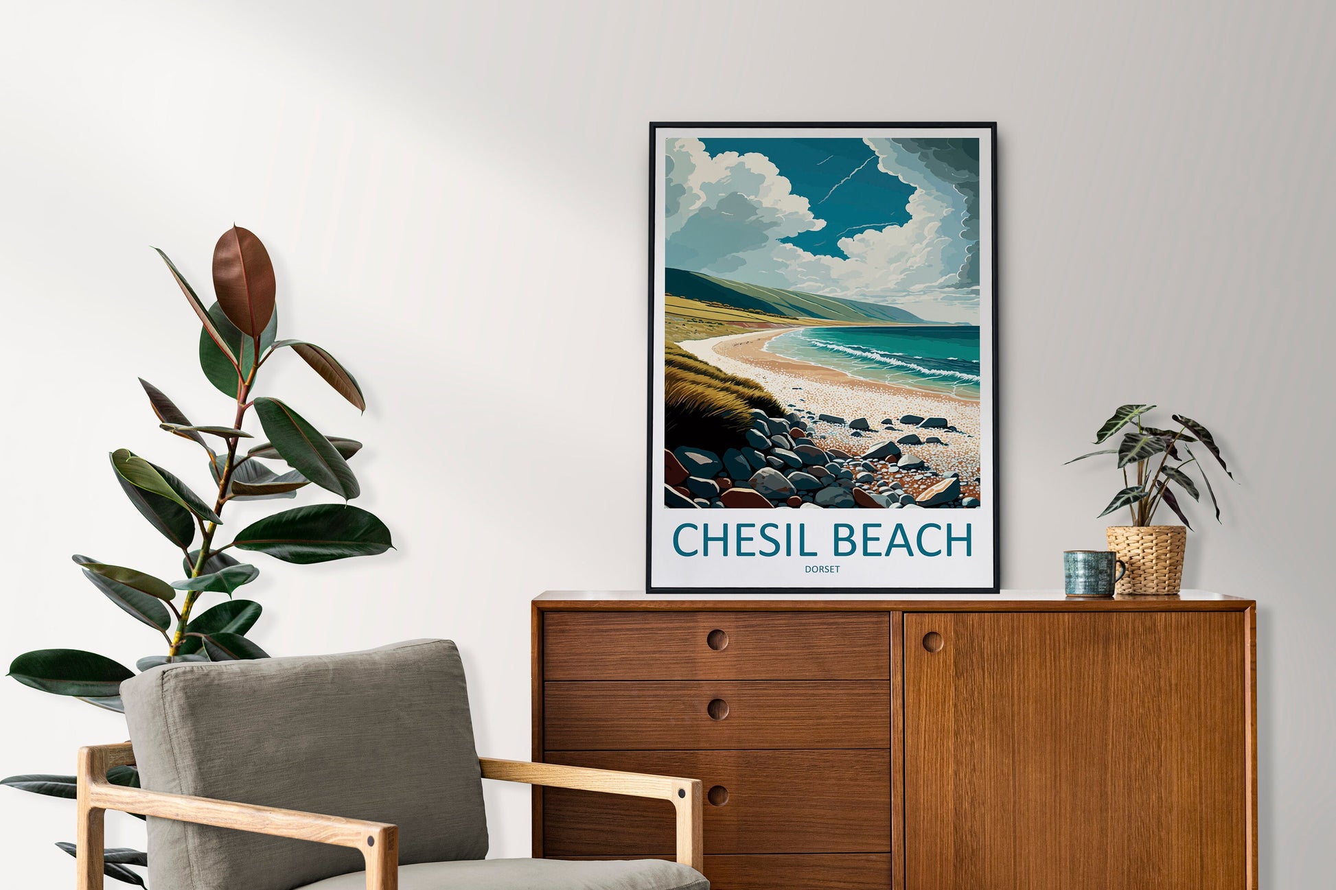 Chesil Beach Travel Print Wall Art Chesil Beach Wall Hanging Home Décor Chesil Beach Gift Art Lovers England Art Lover Gift Chesil Beach