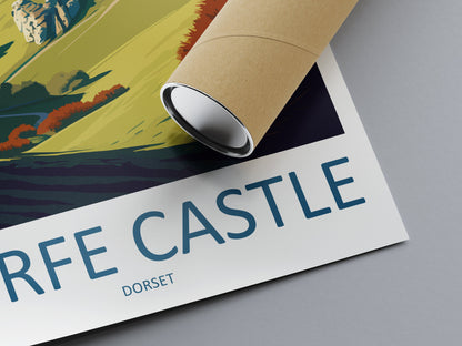 Corfe Castle Travel Print Wall Art Corfe Castle Wall Hanging Home Décor Corfe Castle Gift Art Lovers England Art Lover Gift Corfe Castle