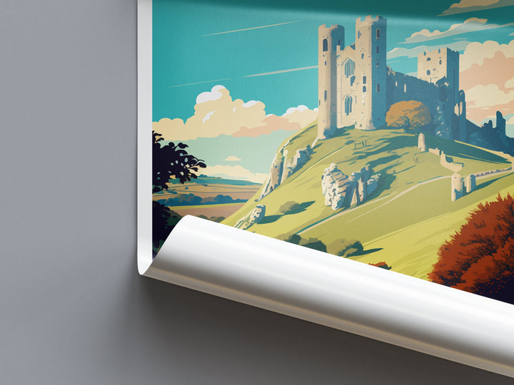 Corfe Castle Travel Print Wall Art Corfe Castle Wall Hanging Home Décor Corfe Castle Gift Art Lovers England Art Lover Gift Corfe Castle