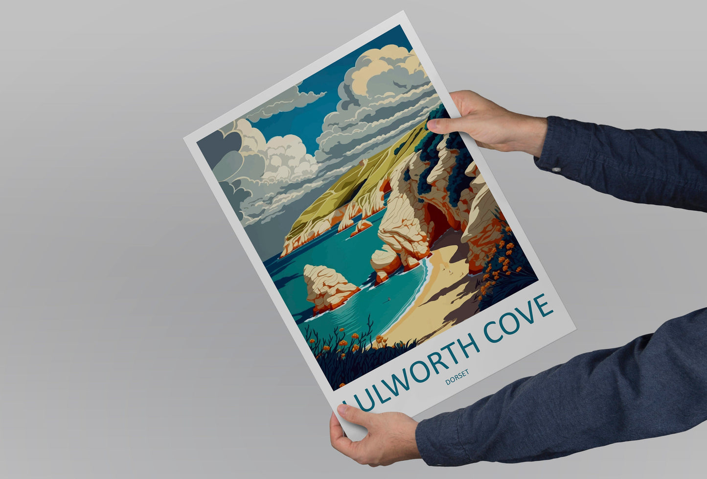 Lulworth Cove Travel Print Wall Art Lulworth Cove Wall Hanging Home Décor Lulworth Cove Gift Art Lovers England Art Lover Gift Lulworth Cove