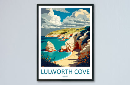 Lulworth Cove Travel Print Wall Art Lulworth Cove Wall Hanging Home Décor Lulworth Cove Gift Art Lovers England Art Lover Gift Lulworth Cove