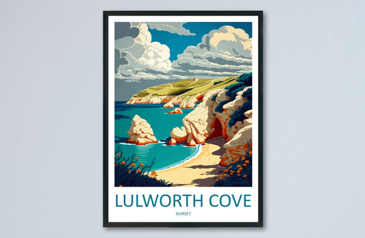 Lulworth Cove Travel Print Wall Art Lulworth Cove Wall Hanging Home Décor Lulworth Cove Gift Art Lovers England Art Lover Gift Lulworth Cove