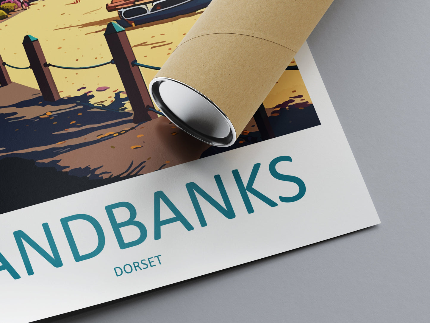 Sandbanks Travel Print Wall Art Sandbanks Wall Hanging Home Décor Sandbanks Gift Art Lovers England Art Lover Gift Sandbanks Artwork