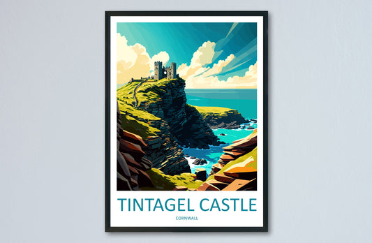 Tintagel Castle Travel Print Wall Art Tintagel Castle Wall Hanging Home Décor Tintagel Castle Gift Art Lovers England Art Lover Gift