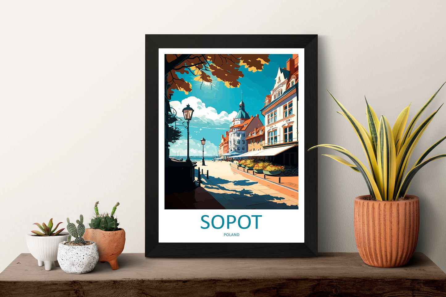 Sopot Travel Print Wall Art Sopot Wall Hanging Home Décor Sopot Gift Art Lovers Poland Art Lover Gift Sopot Travel Wall Art