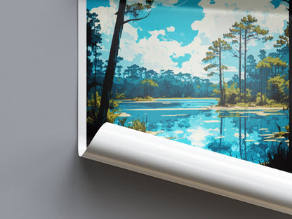 Blue Springs State Park Travel Print Wall Art Blue Springs Wall Hanging Home Décor Blue Springs Gift Art Lovers Florida Art Lover Gift