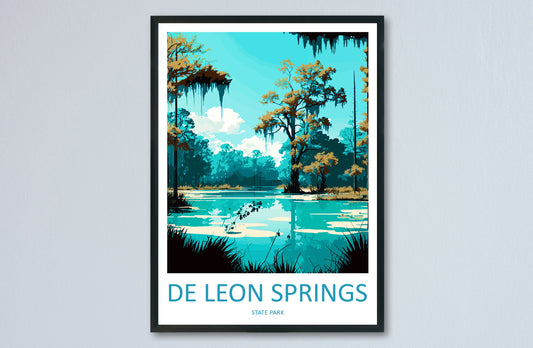 De Leon Springs State Park Travel Print Wall Art De Leon Springs Wall Hanging Home Décor De Leon Springs Gift Art Lovers Florida Art Lover
