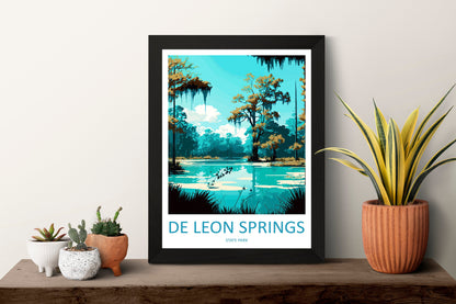 De Leon Springs State Park Travel Print Wall Art De Leon Springs Wall Hanging Home Décor De Leon Springs Gift Art Lovers Florida Art Lover