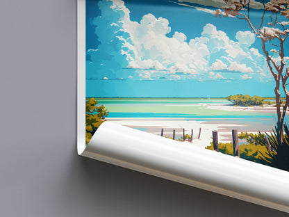 Lovers key State Park Travel Print Wall Art Lovers key State Park Wall Hanging Home Décor Lovers key State Park Gift Art Lovers Florida Art
