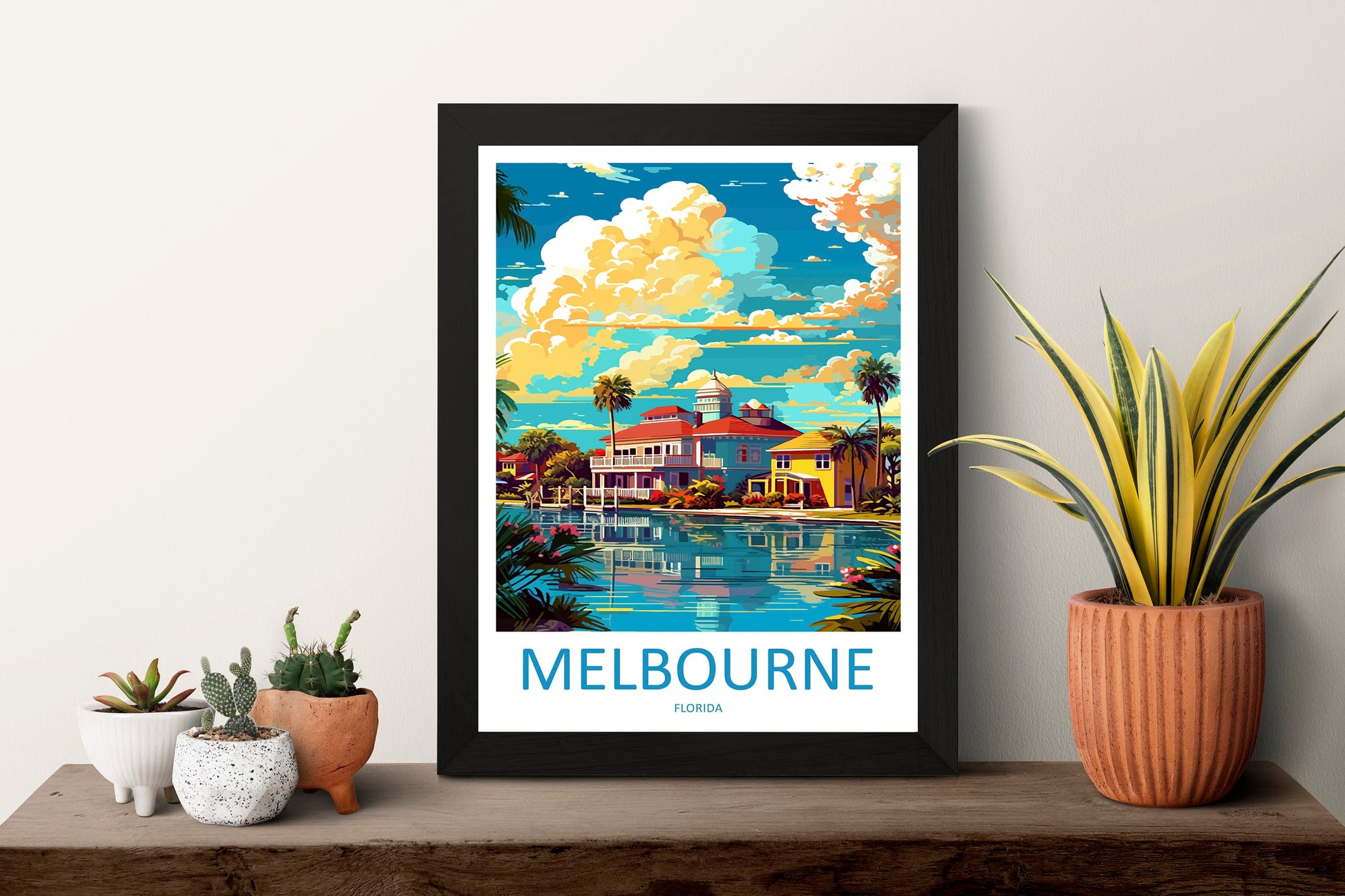 Melbourne Florida Travel Print Wall Art Melbourne Florida Wall Hanging Home Décor Melbourne Florida Gift Art Lovers Florida Art