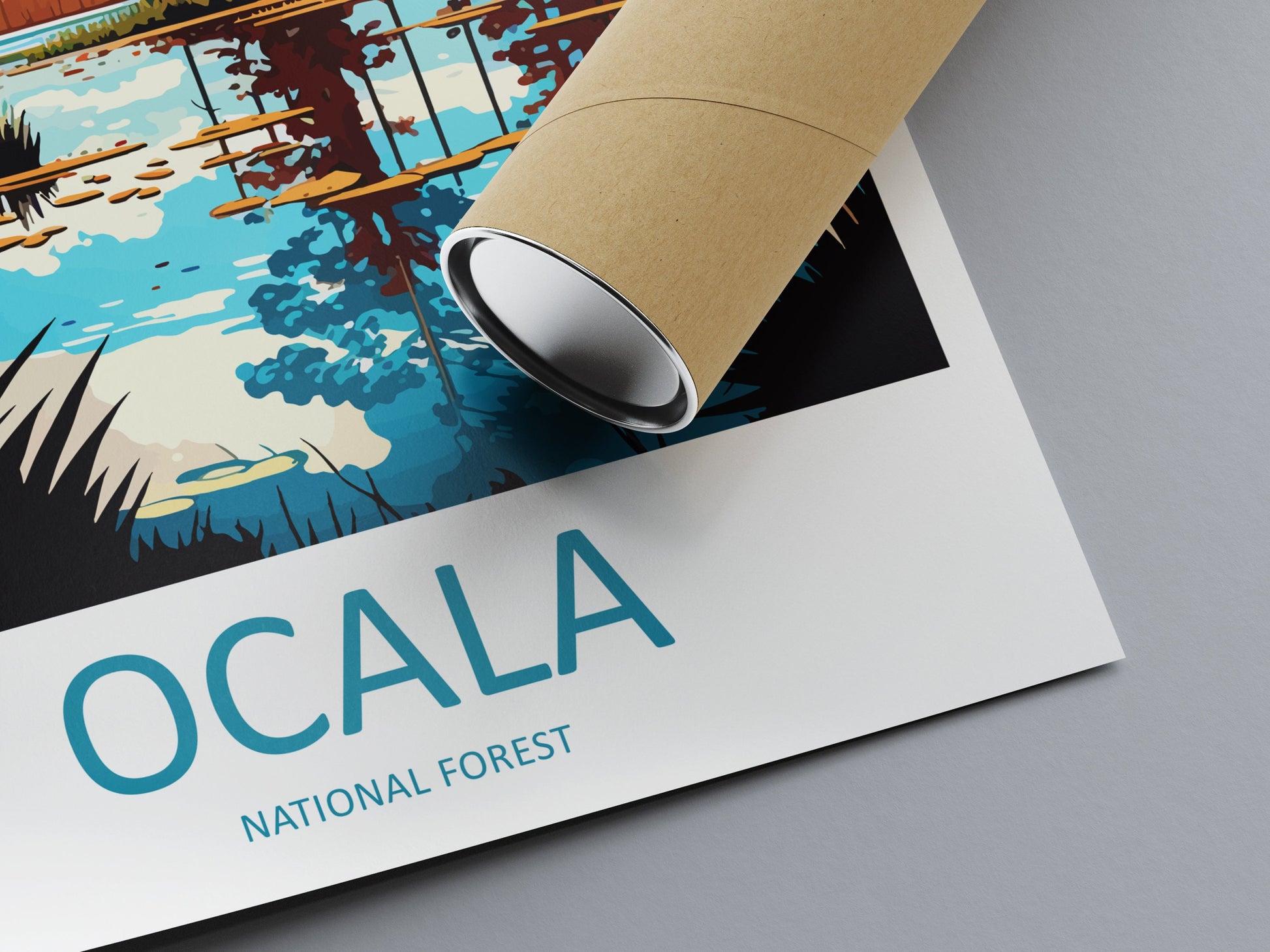 Ocala National Forest Travel Print Wall Art Ocala National Forest Wall Hanging Home Décor Ocala National Forest Gift Art Lovers