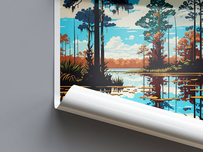 Ocala National Forest Travel Print Wall Art Ocala National Forest Wall Hanging Home Décor Ocala National Forest Gift Art Lovers