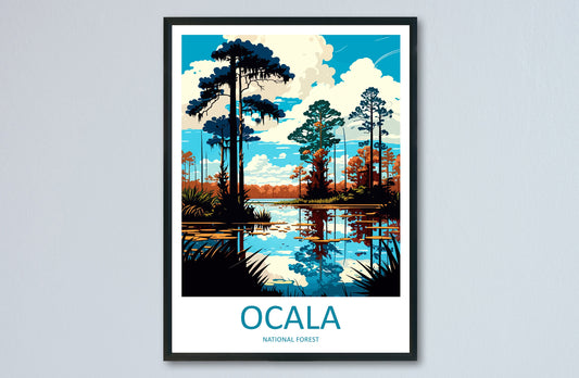 Ocala National Forest Travel Print Wall Art Ocala National Forest Wall Hanging Home Décor Ocala National Forest Gift Art Lovers