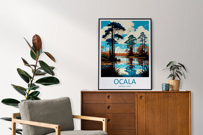 Ocala National Forest Travel Print Wall Art Ocala National Forest Wall Hanging Home Décor Ocala National Forest Gift Art Lovers