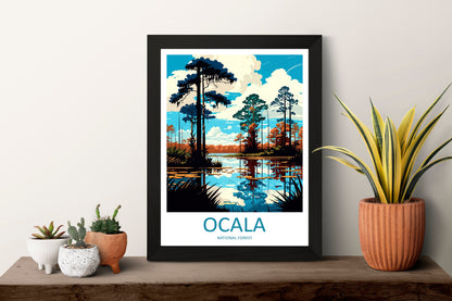 Ocala National Forest Travel Print Wall Art Ocala National Forest Wall Hanging Home Décor Ocala National Forest Gift Art Lovers