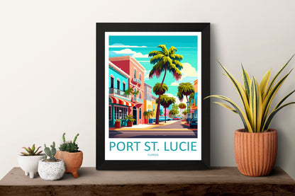 Port St. Lucie Travel Print Wall Art Port St. Lucie Wall Hanging Home Décor Port St. Lucie Gift Art Lovers Gift Beach Florida Port St. Lucie