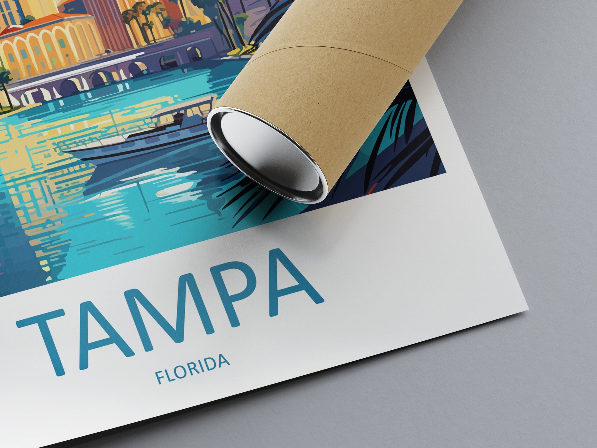 Tampa Travel Print Wall Art Tampa Wall Hanging Home Décor Tampa Gift Art Lovers Gift Beach Florida Tampa Print For Florida City Lovers