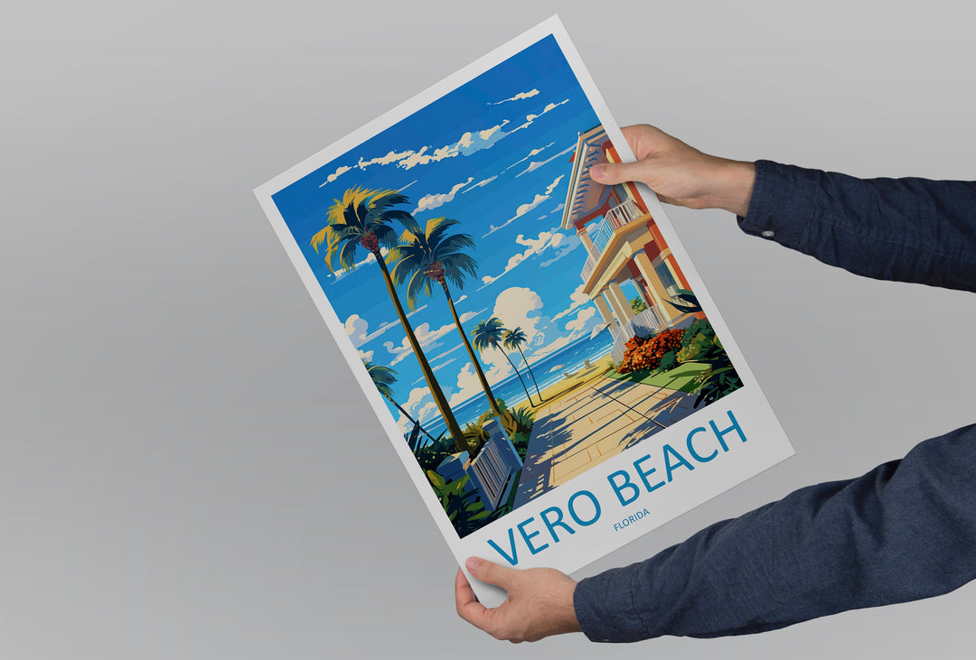 Vero Beach Travel Print Wall Art Vero Beach Wall Hanging Home Décor Vero Beach Gift Art Lovers Gift Beach Florida Vero Beach Print