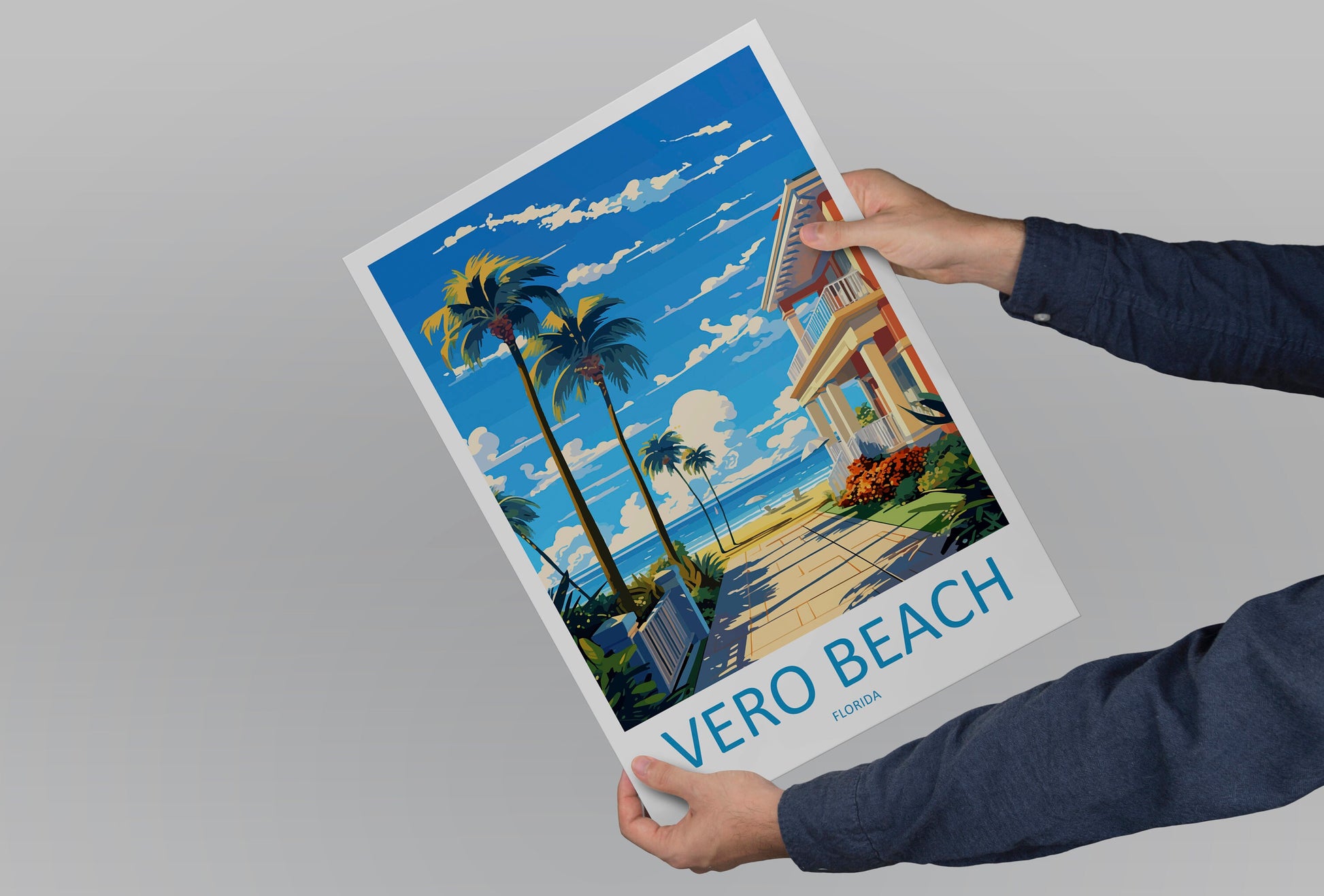 Vero Beach Travel Print Wall Art Vero Beach Wall Hanging Home Décor Vero Beach Gift Art Lovers Gift Beach Florida Vero Beach Print