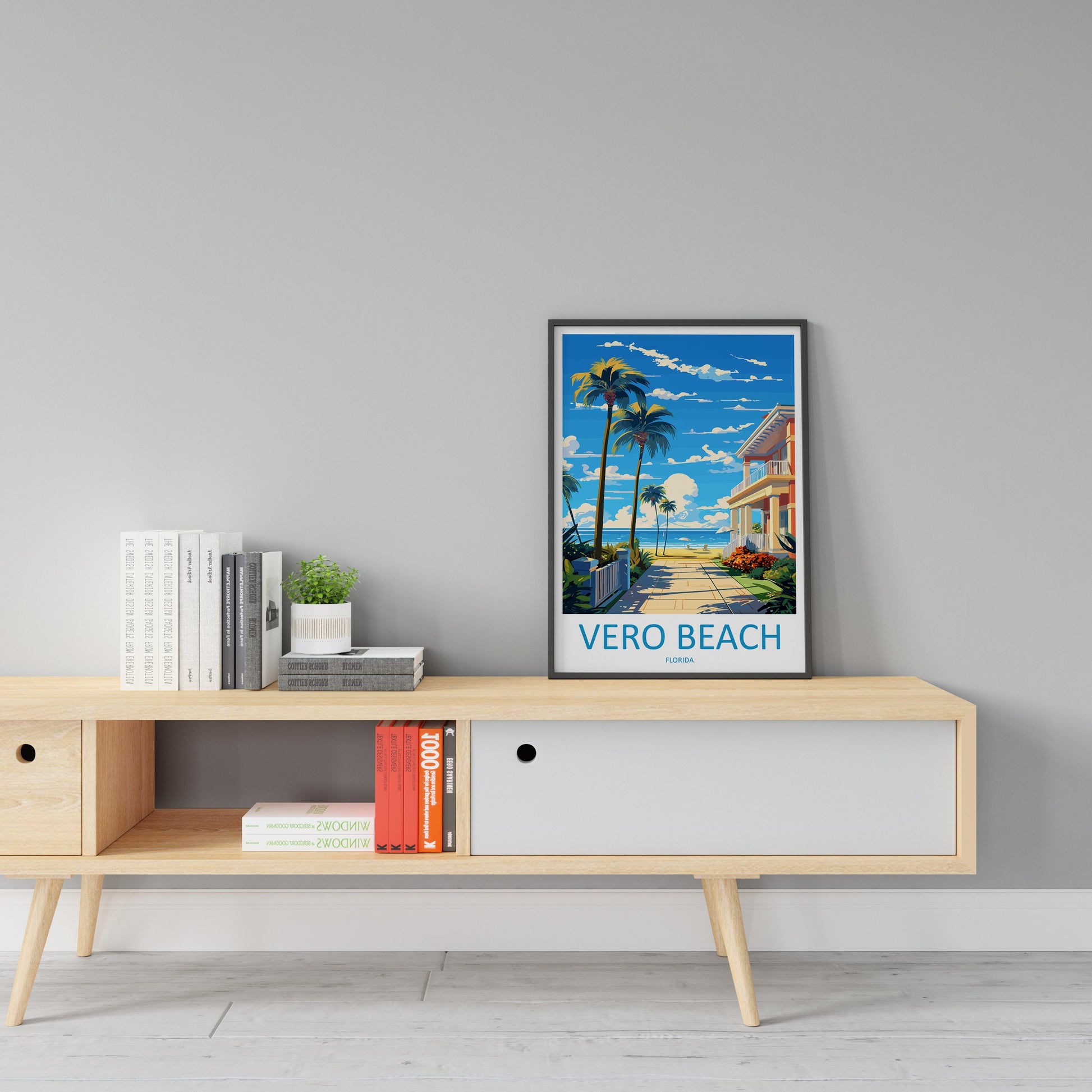 Vero Beach Travel Print Wall Art Vero Beach Wall Hanging Home Décor Vero Beach Gift Art Lovers Gift Beach Florida Vero Beach Print