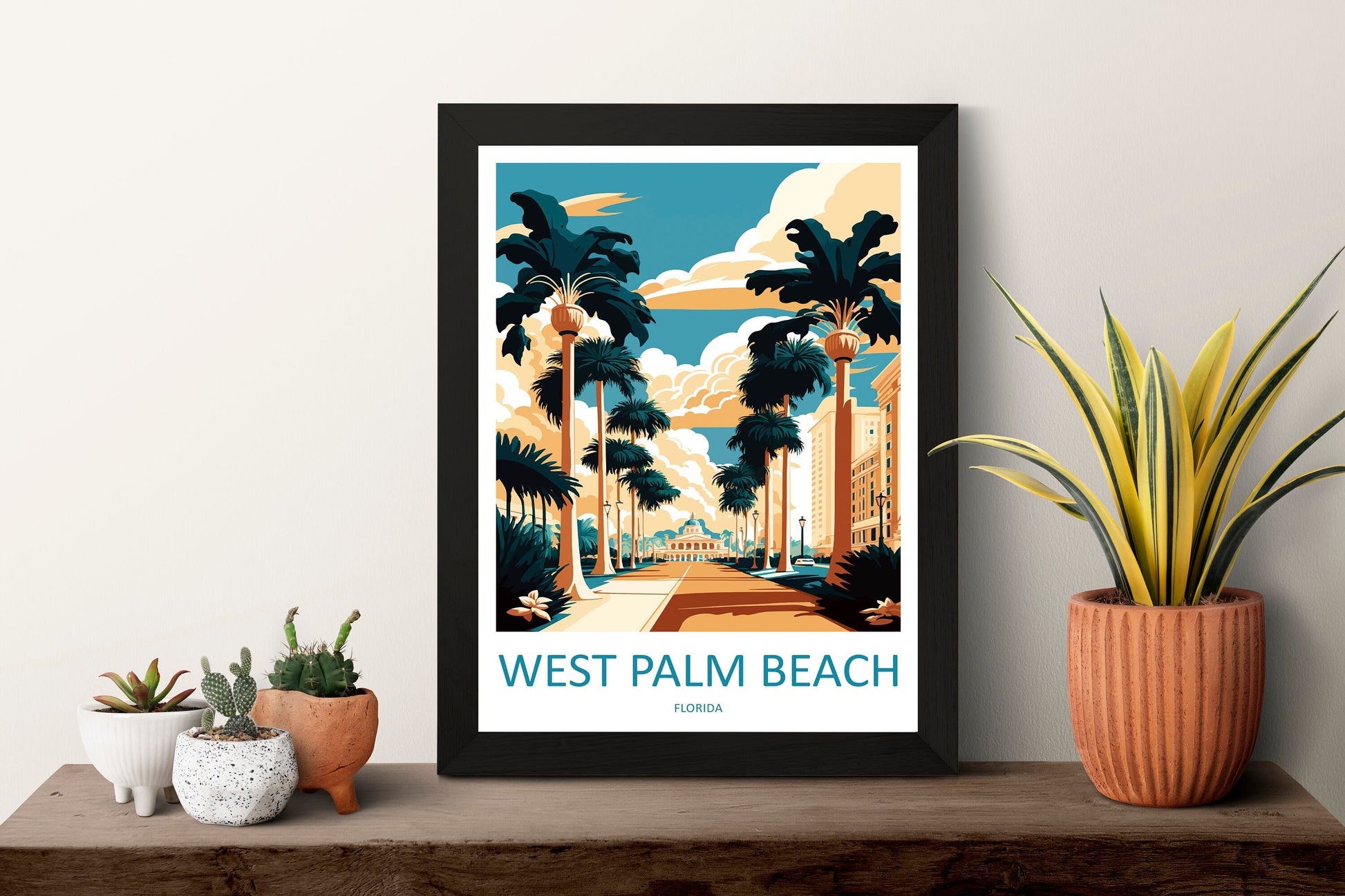 West Palm Beach Travel Print Wall Art West Palm Beach Wall Hanging Home Décor West Palm Beach Gift Art Lovers Gift Beach Florida