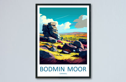 Bodmin Moor Travel Print Wall Art Bodmin Moor Wall Hanging Home Décor Bodmin Moor Gift Art Lovers England Art Lover Gift Bodmin Moor Art