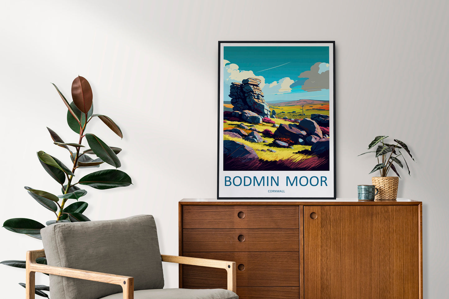 Bodmin Moor Travel Print Wall Art Bodmin Moor Wall Hanging Home Décor Bodmin Moor Gift Art Lovers England Art Lover Gift Bodmin Moor Art