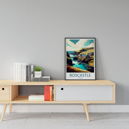 Boscastle Travel Print Wall Art Boscastle Wall Hanging Home Décor Boscastle Gift Art Lovers England Art Lover Gift Boscastle Art