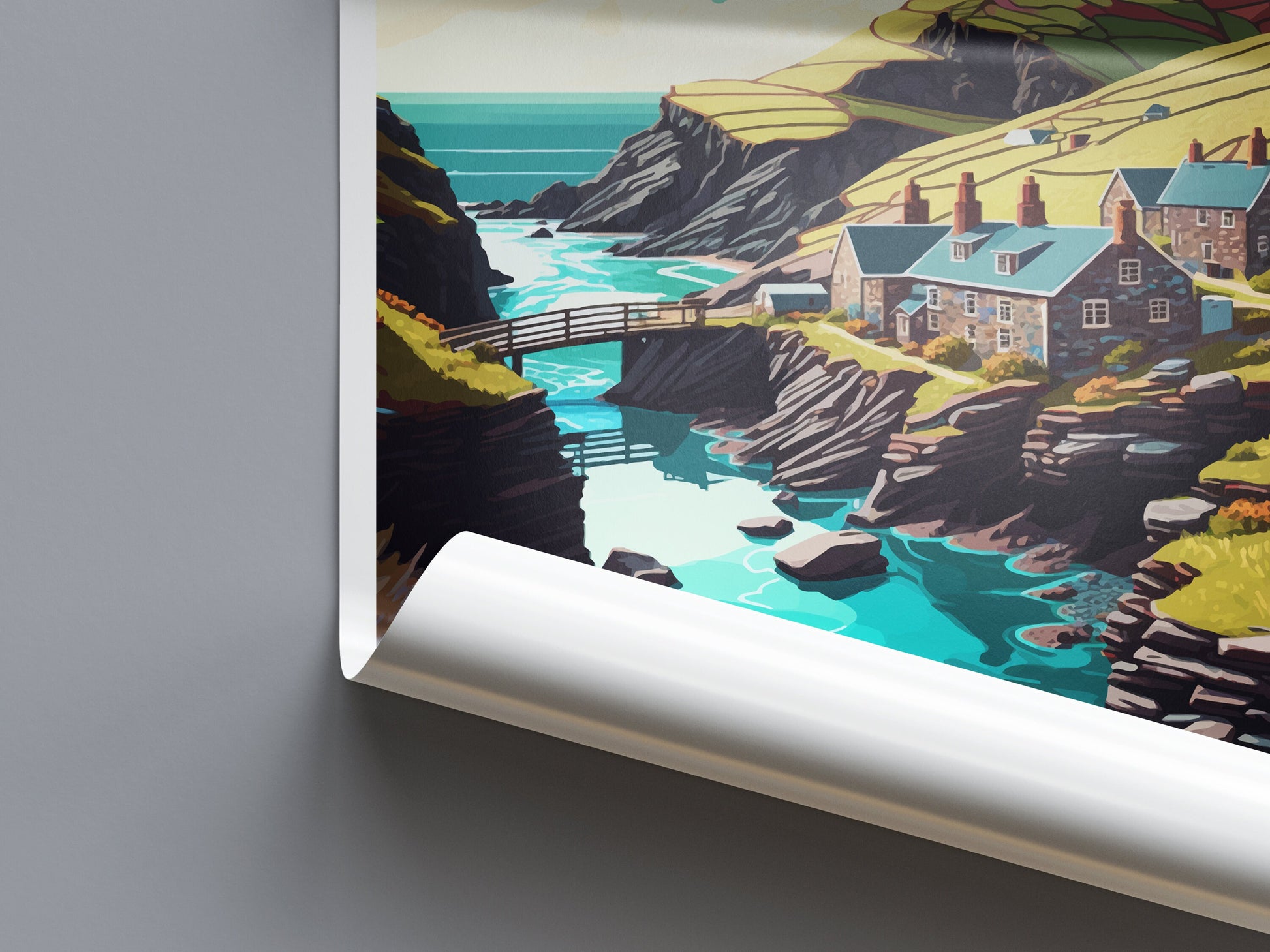 Boscastle Travel Print Wall Art Boscastle Wall Hanging Home Décor Boscastle Gift Art Lovers England Art Lover Gift Boscastle Art