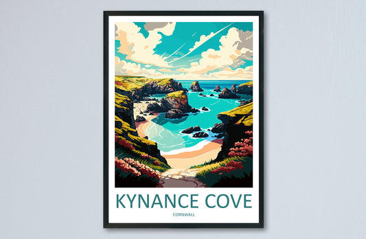 Kynance Cove Travel Print Wall Art Kynance Cove Wall Hanging Home Décor Kynance Cove Gift Art Lovers England Art Lover Gift Kynance Cove Art