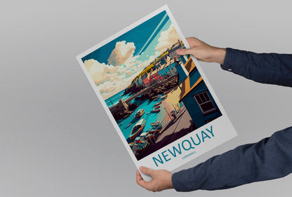 Newquay Travel Print Wall Art Newquay Wall Hanging Home Décor Newquay Gift Art Lovers England Art Lover Gift Newquay Art