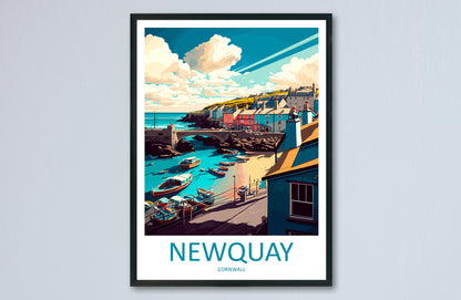 Newquay Travel Print Wall Art Newquay Wall Hanging Home Décor Newquay Gift Art Lovers England Art Lover Gift Newquay Art