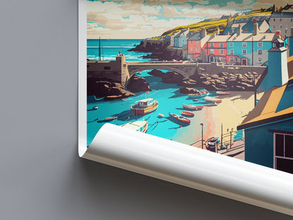 Newquay Travel Print Wall Art Newquay Wall Hanging Home Décor Newquay Gift Art Lovers England Art Lover Gift Newquay Art