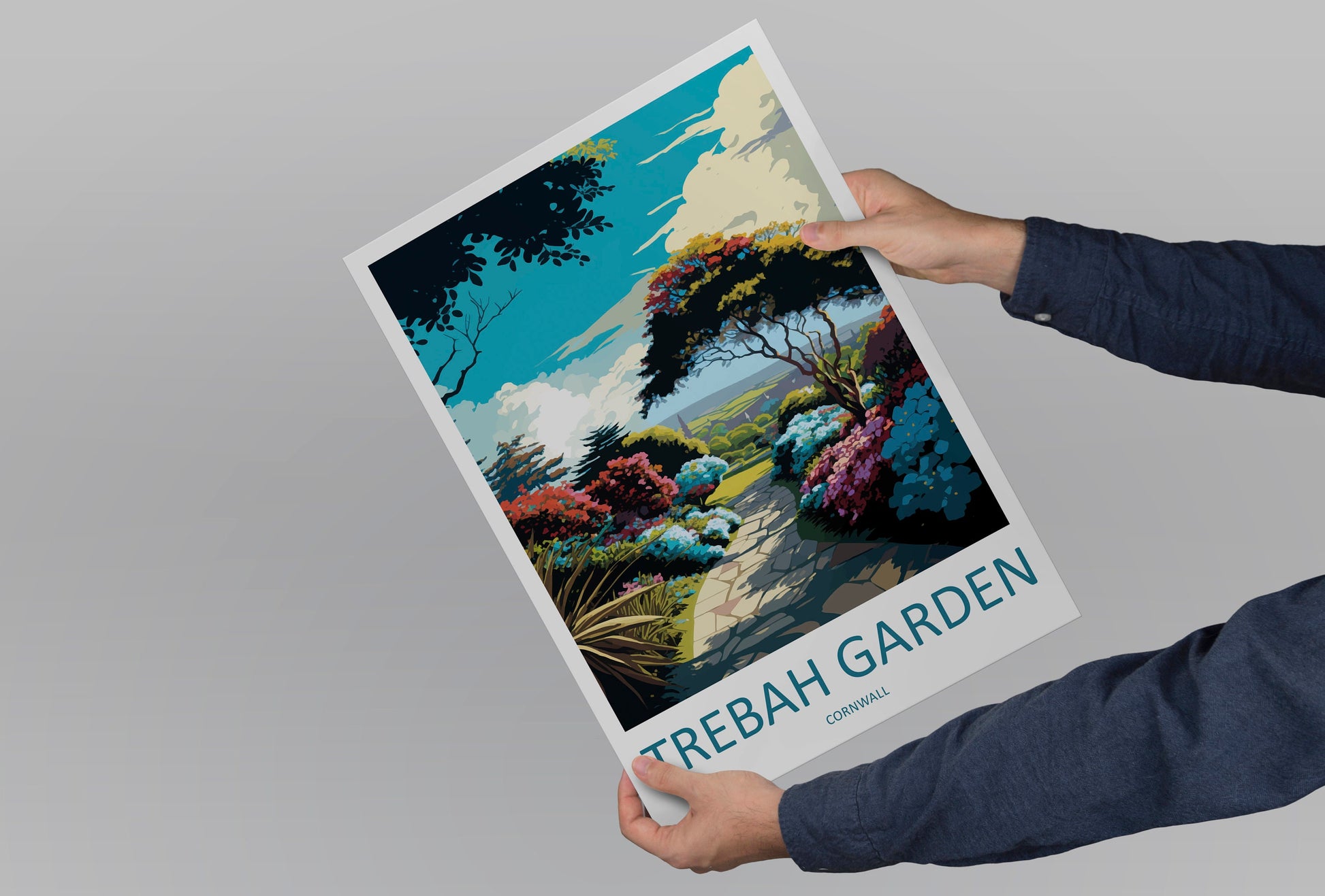 Trebah Garden Travel Print Wall Art Trebah Garden Wall Hanging Home Décor Trebah Garden Gift Art Lovers England Art Lover Gift Trebah Garden