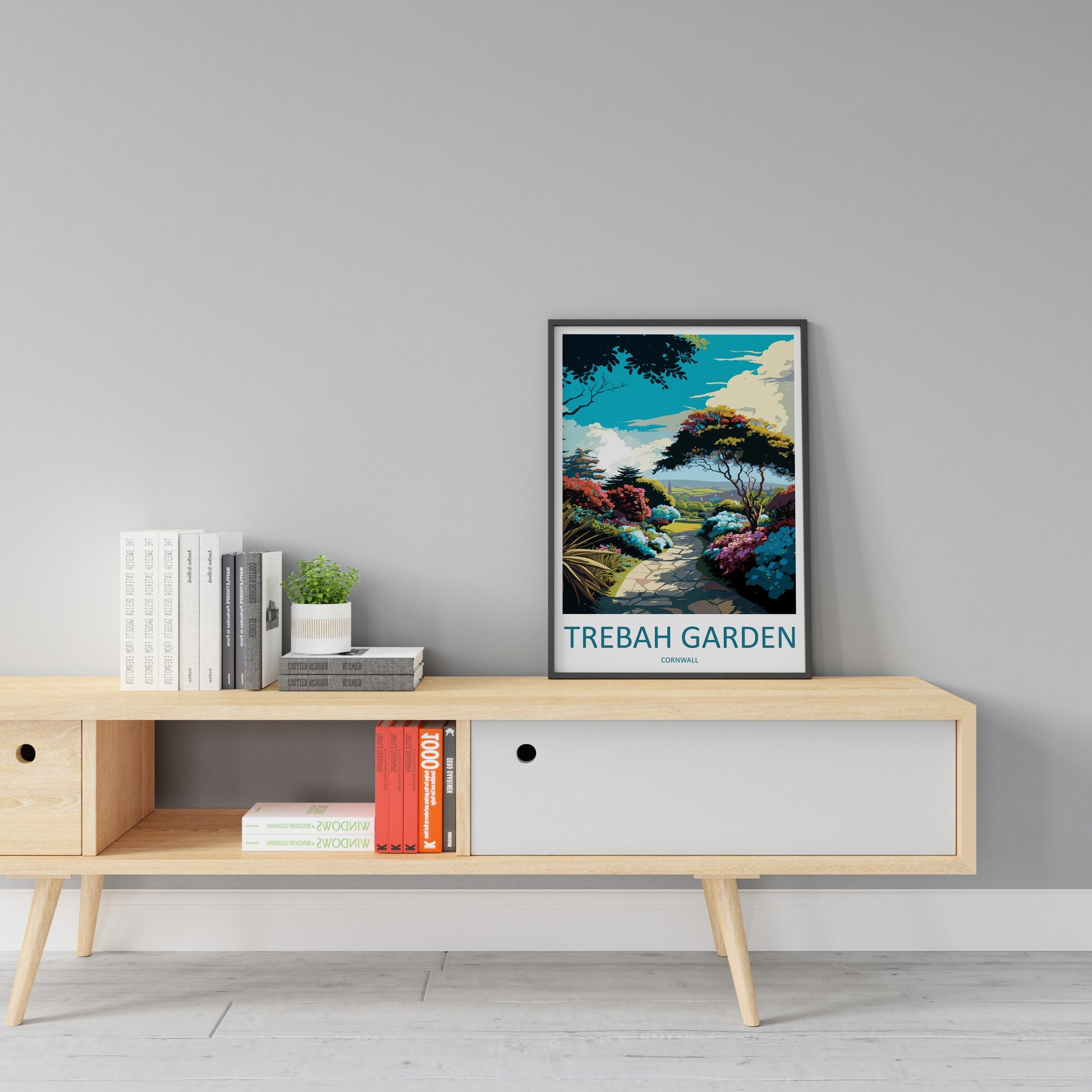 Trebah Garden Travel Print Wall Art Trebah Garden Wall Hanging Home Décor Trebah Garden Gift Art Lovers England Art Lover Gift Trebah Garden