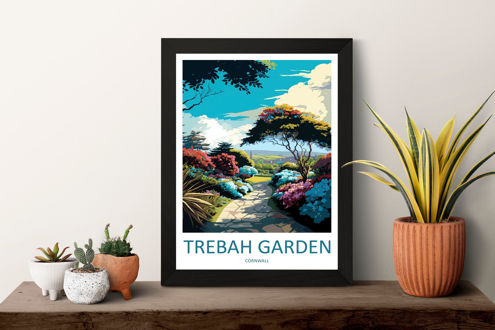 Trebah Garden Travel Print Wall Art Trebah Garden Wall Hanging Home Décor Trebah Garden Gift Art Lovers England Art Lover Gift Trebah Garden