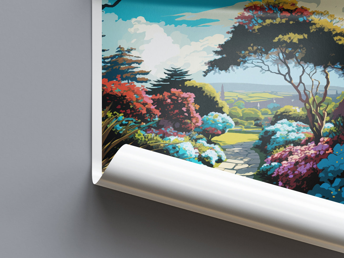 Trebah Garden Travel Print Wall Art Trebah Garden Wall Hanging Home Décor Trebah Garden Gift Art Lovers England Art Lover Gift Trebah Garden