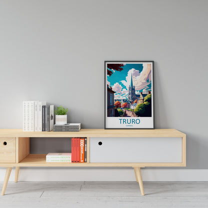 Truro Travel Print Wall Art Truro Wall Hanging Home Décor Truro Gift Art Lovers England Art Lover Gift Truro Art Poster For UK Lovers