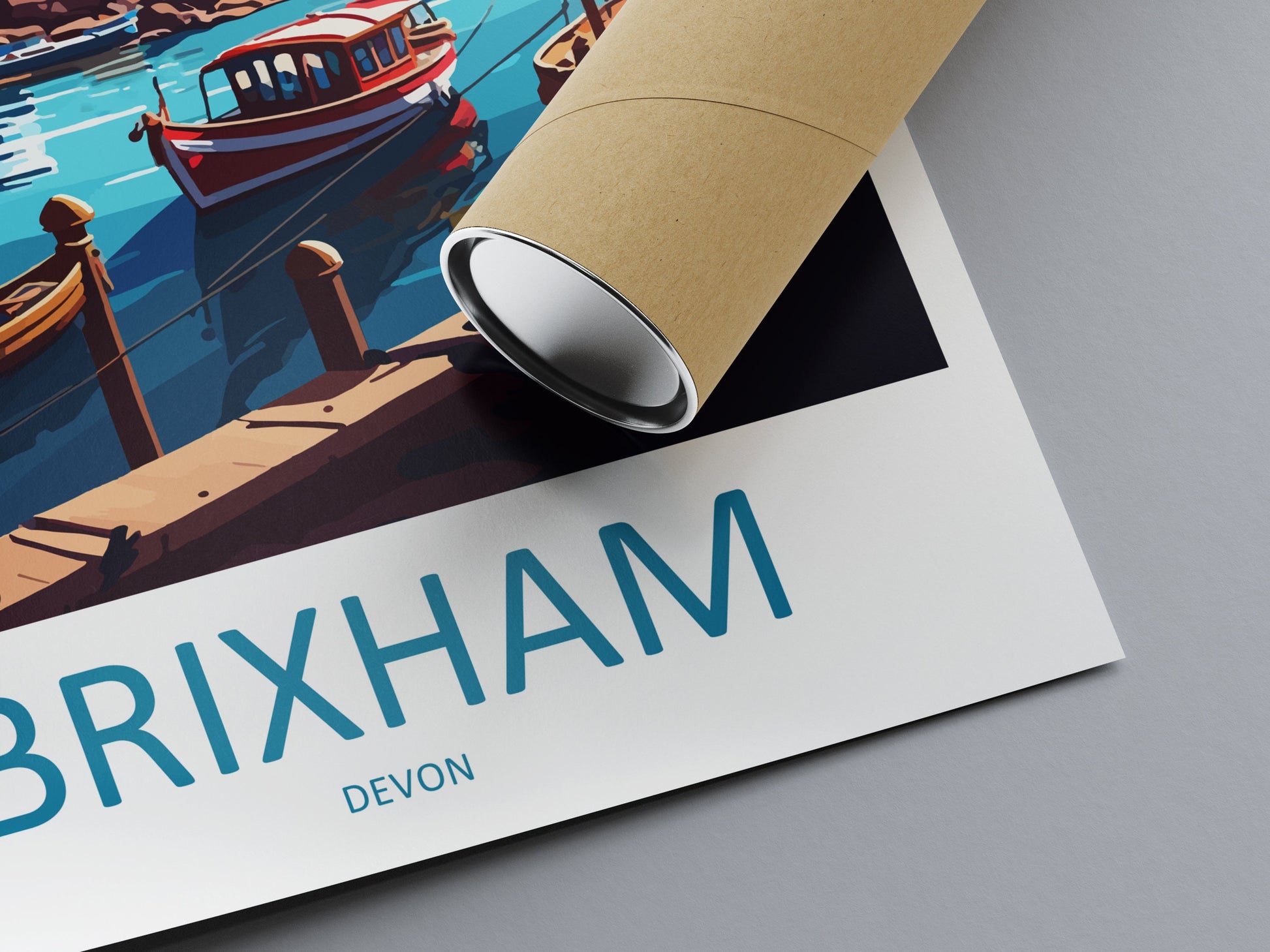 Brixham Travel Print Wall Art Brixham Wall Hanging Home Décor Brixham Gift Art Lovers England Art Lover Gift Brixham Art Poster For UK Lover