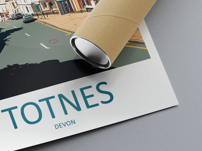 Totnes Travel Print Wall Art Totnes Wall Hanging Home Décor Totnes Gift Art Lovers England Art Lover Gift Totnes Art