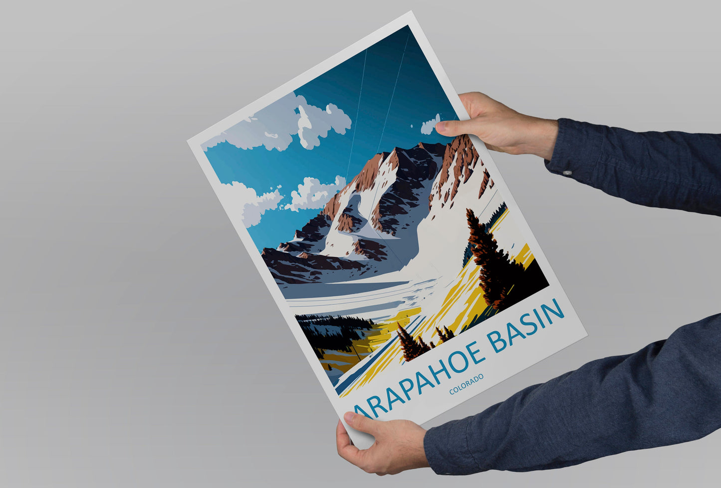 Arapahoe Basin Travel Print Wall Art Arapahoe Basin Wall Hanging Home Décor Arapahoe Basin Gift Art Lovers Colorado Art Lover Gift